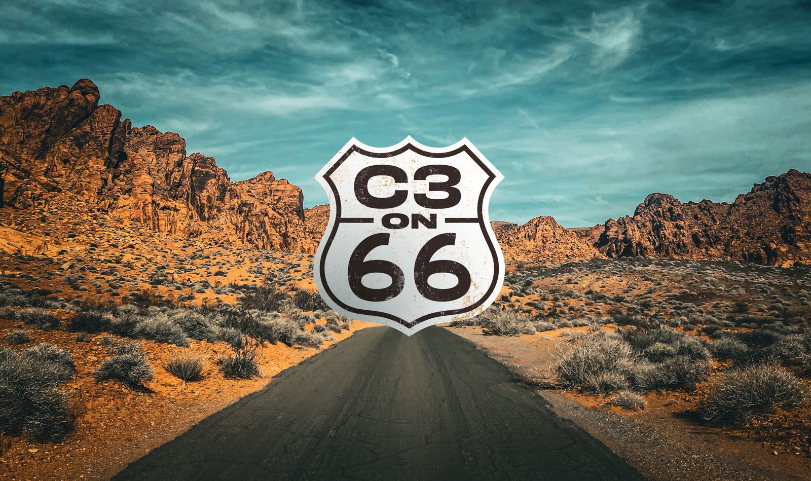 A road sign that says c 3 on 6 6