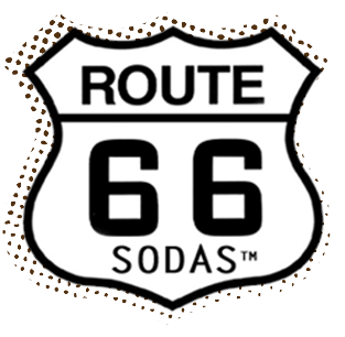 A white and black route 6 6 sign on top of a green background.