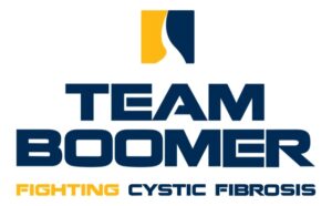 A logo for team boomer, with the name of their company.